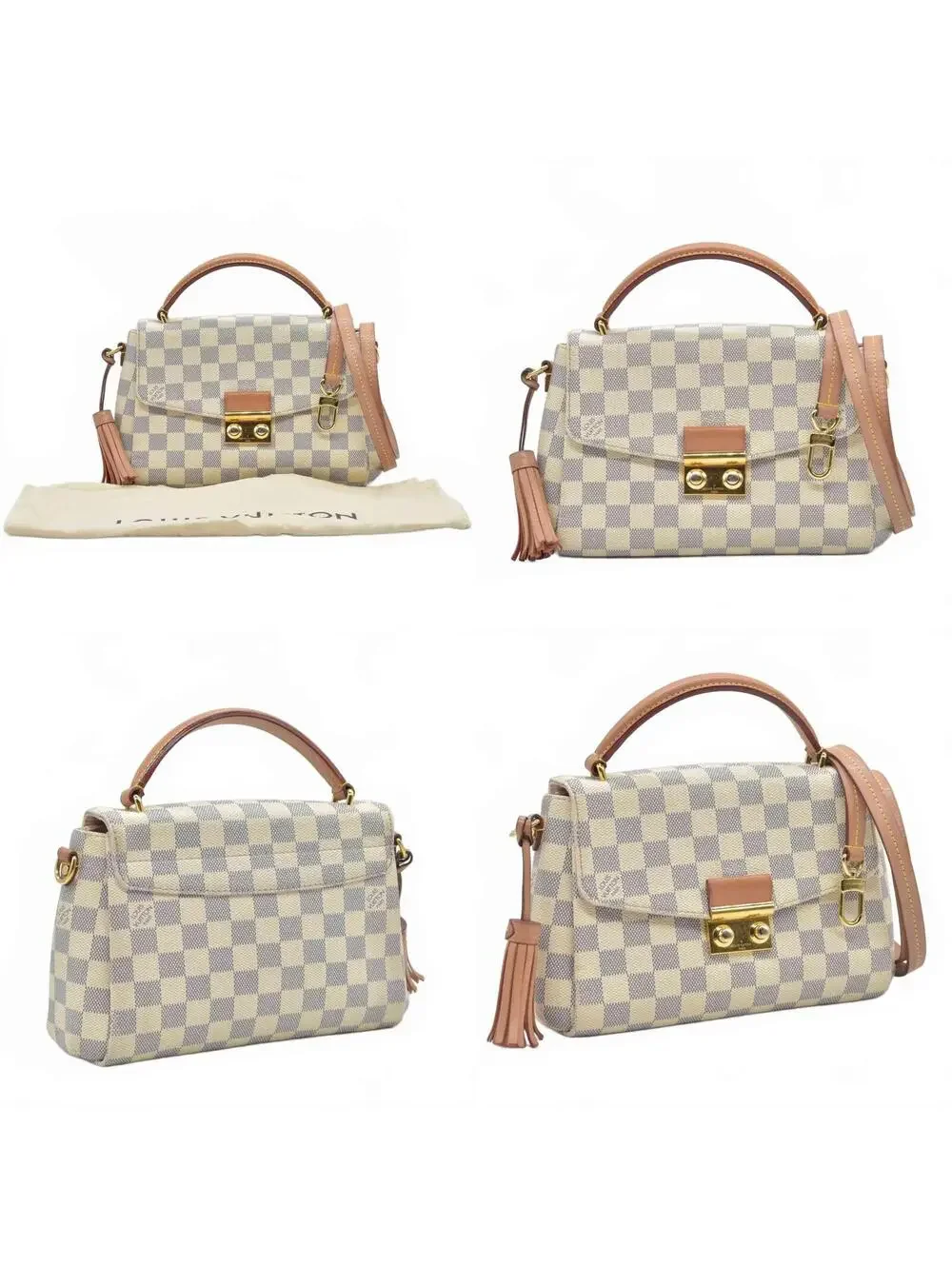 $2000 2019 Louis Vuitton Damier Azur Croisette ML4169